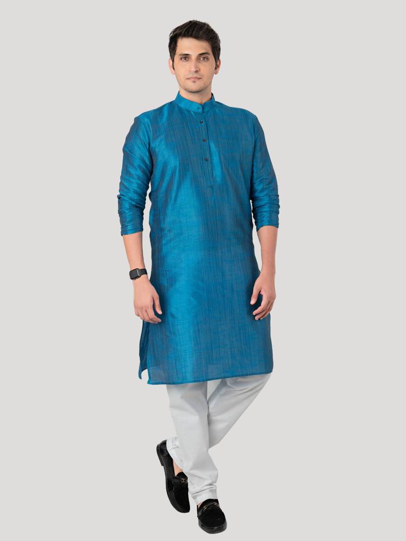 Men's Benaras Cotton-Silk Kurta