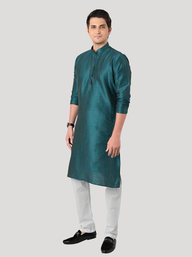 Men's Benaras Cotton-Silk Kurta