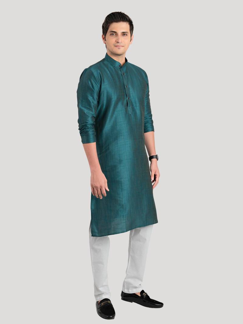 Men's Benaras Cotton-Silk Kurta