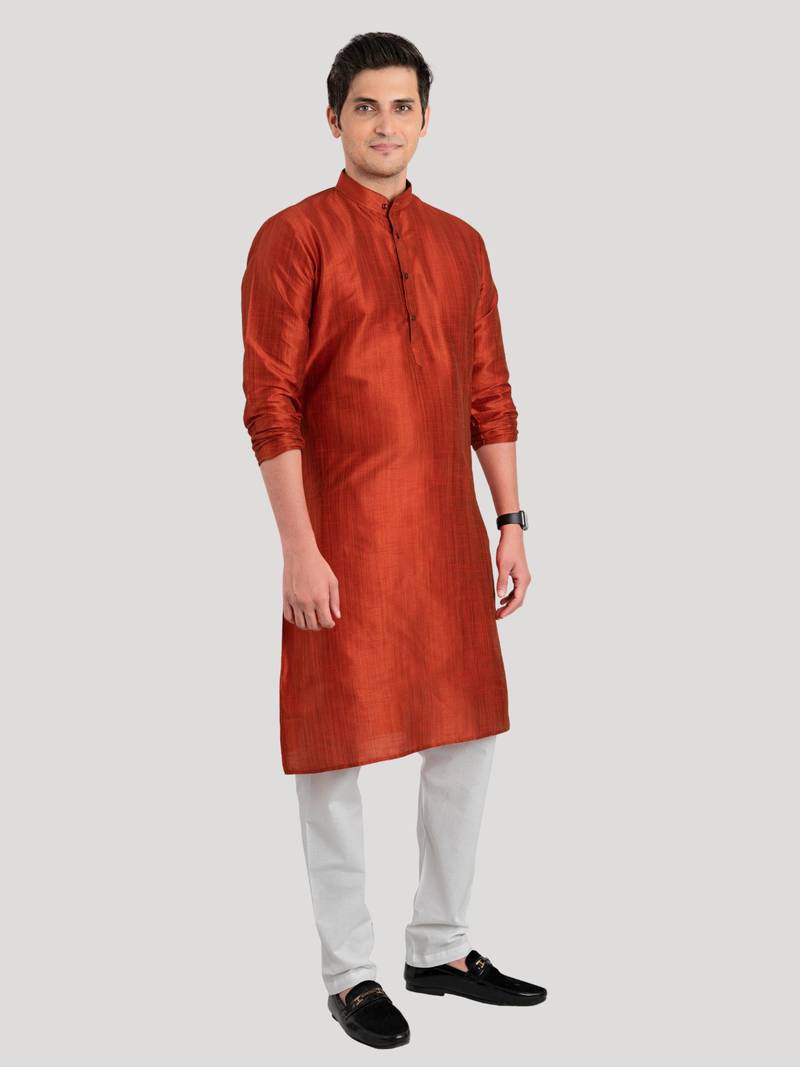 Men's Benaras Cotton-Silk Kurta