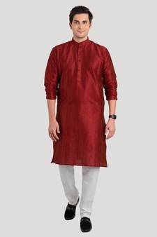 Shiwam Ethnix Men's Benaras Cotton-Silk Kurta