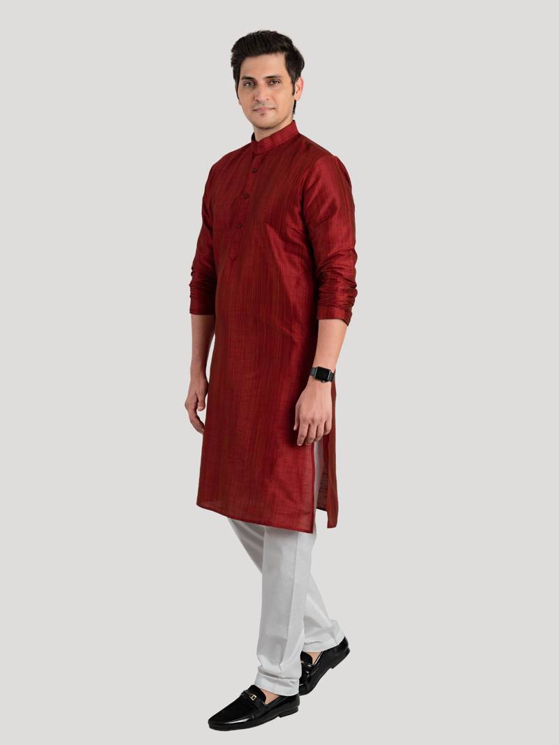Men's Benaras Cotton-Silk Kurta