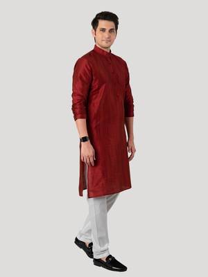 Men's Benaras Cotton-Silk Kurta 4