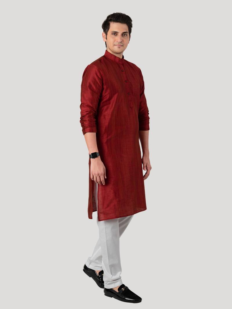 Men's Benaras Cotton-Silk Kurta