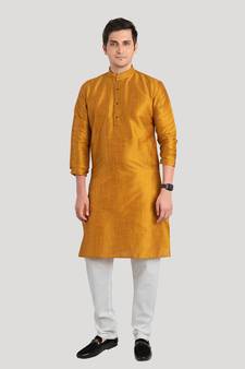 Shiwam Ethnix Men's Benaras Cotton-Silk Kurta