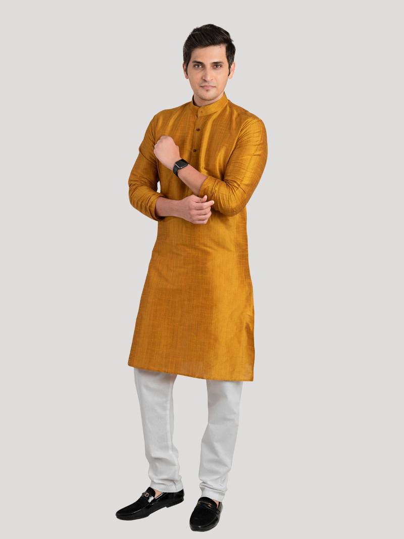 Men's Benaras Cotton-Silk Kurta