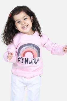 BownBee Girls Full Sleeve Sweatshirt - Pink