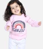 BownBee Girls Full Sleeve Sweatshirt - Pink