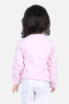 BownBee Girls Full Sleeve Sweatshirt - Pink