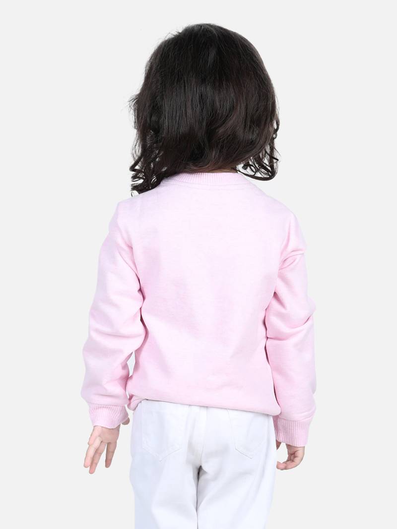 BownBee Girls Full Sleeve Sweatshirt - Pink
