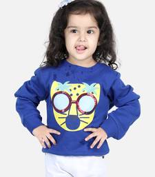 BownBee Girls Full Sleeve Sweatshirt - Blue