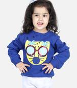 BownBee Girls Full Sleeve Sweatshirt - Blue