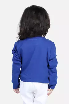 BownBee Girls Full Sleeve Sweatshirt - Blue
