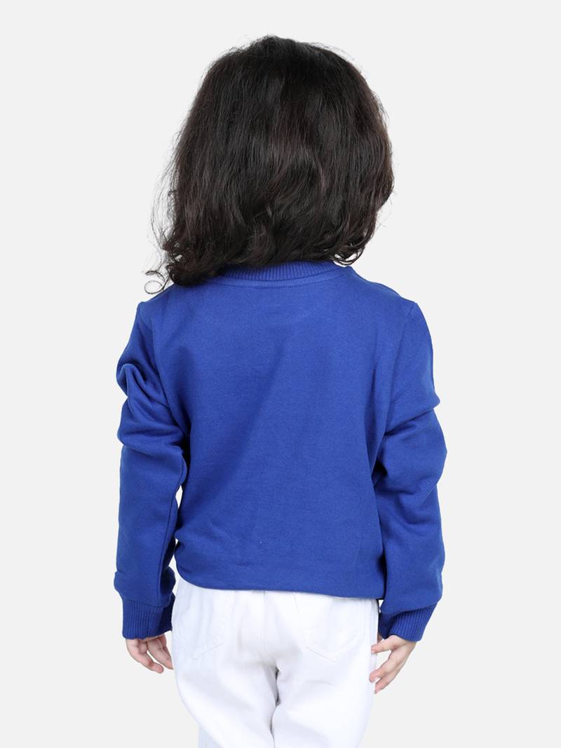 BownBee Girls Full Sleeve Sweatshirt - Blue