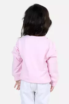 BownBee Girls Full Sleeve Sweatshirt - Pink