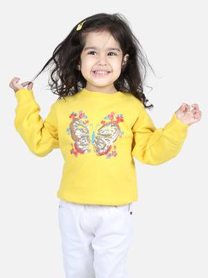 BownBee Girls Full Sleeve Sweatshirt - Yellow 1