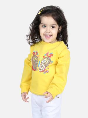 BownBee Girls Full Sleeve Sweatshirt - Yellow 3