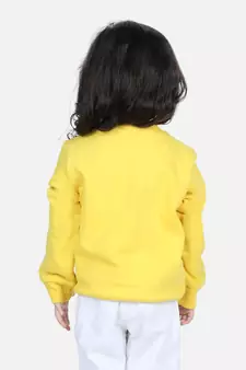 BownBee Girls Full Sleeve Sweatshirt - Yellow