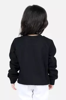 BownBee Girls Full Sleeve Sweatshirt - Black