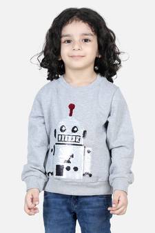 BownBee Boys Full Sleeve Sweatshirt - Gray