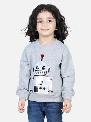 BownBee Boys Full Sleeve Sweatshirt - Gray 1