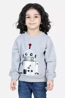 BownBee Boys Full Sleeve Sweatshirt - Gray