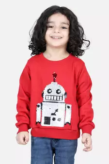 BownBee Boys Full Sleeve Sweatshirt - Red