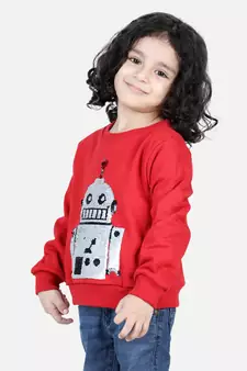 BownBee Boys Full Sleeve Sweatshirt - Red