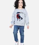 BownBee Boys Full Sleeve Sweatshirt - Gray