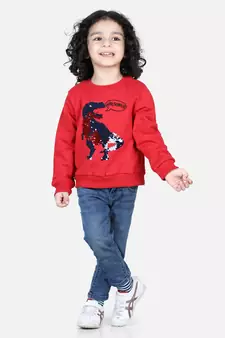 BownBee Boys Full Sleeve Sweatshirt - Red