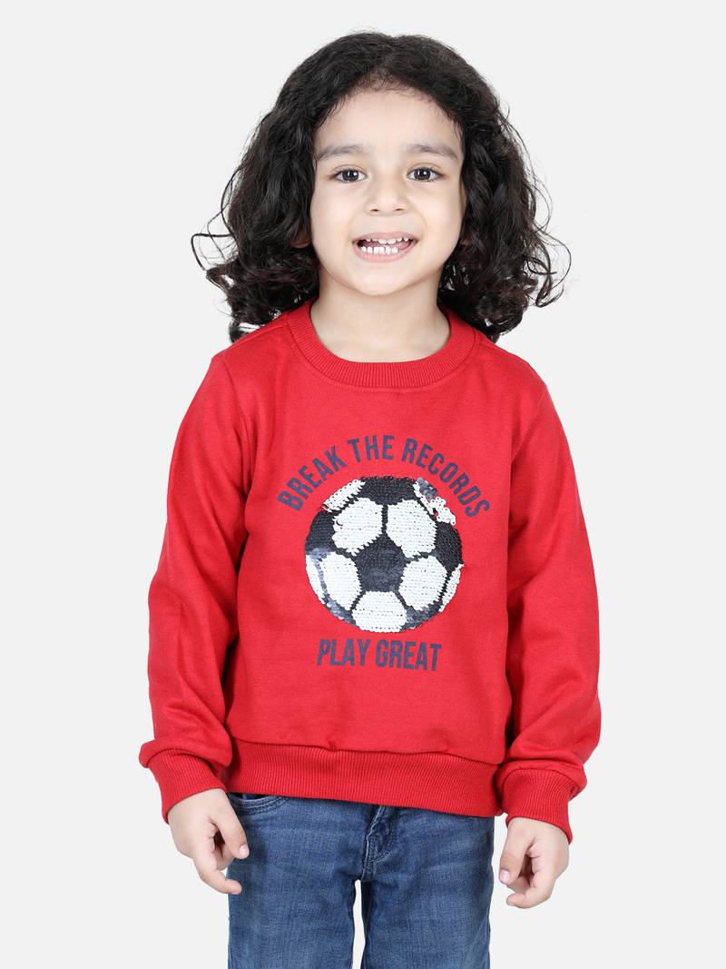 BownBee Boys Full Sleeve Sweatshirt - Red