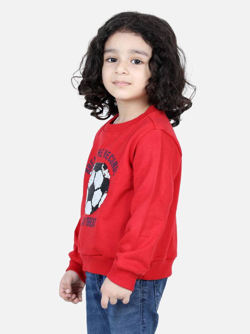 BownBee Boys Full Sleeve Sweatshirt - Red