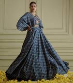 Maaya Cape Blouse And Lehenga Set