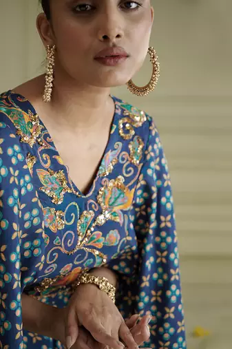Maaya Cape Blouse And Lehenga Set