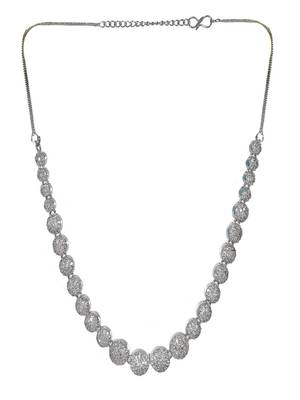 American Diamond White Necklace Set For Women 3