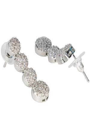 American Diamond White Necklace Set For Women 4