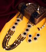 Steorra Jewels Traditional Jaipuri Green Necklace Set For Women