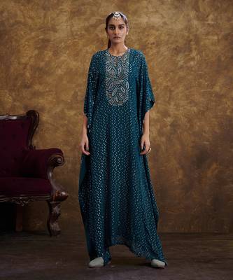 Sitaara Prussian Blue Kaftan 1