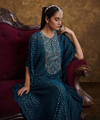 Sitaara Prussian Blue Kaftan 3