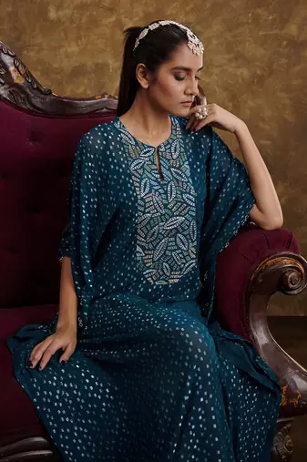 Sitaara Prussian Blue Kaftan