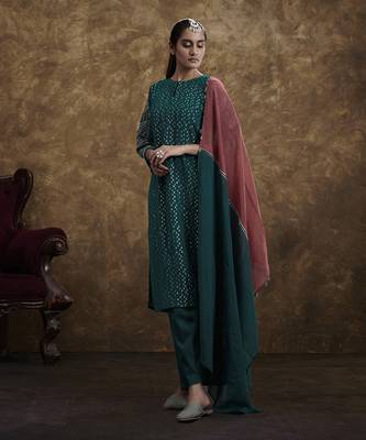 Sitaara Bottle Green Kurta Set 3