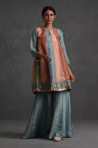 Sunehri Flared Sharara Set