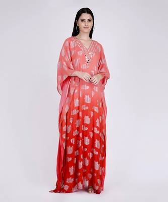 Pink Ombre Full Length Kaftan 1