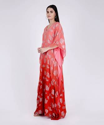 Pink Ombre Full Length Kaftan 2