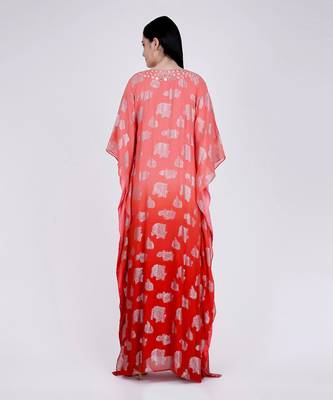 Pink Ombre Full Length Kaftan 3