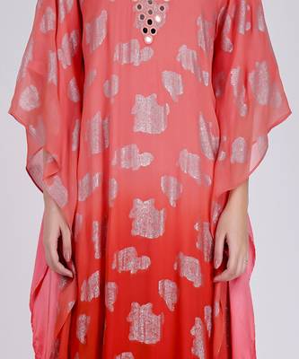 Pink Ombre Full Length Kaftan 4