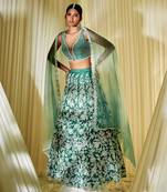 Teal Green Lehenga Set