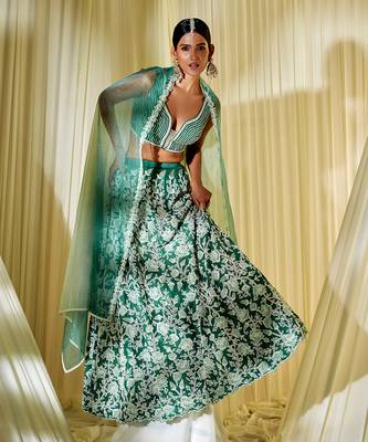 Teal Green Lehenga Set 2