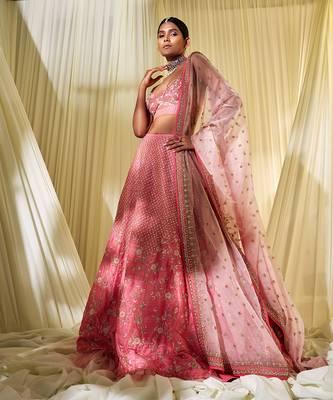 Rose Pink Lehenga Set 1