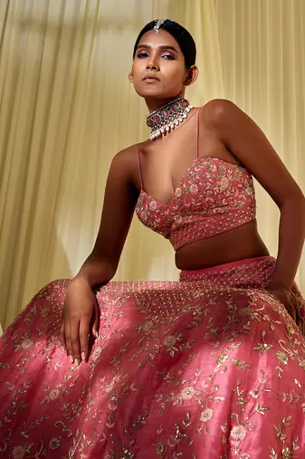Rose Pink Lehenga Set